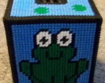 Kikker Tissue Box Plastic Canvas Patroon