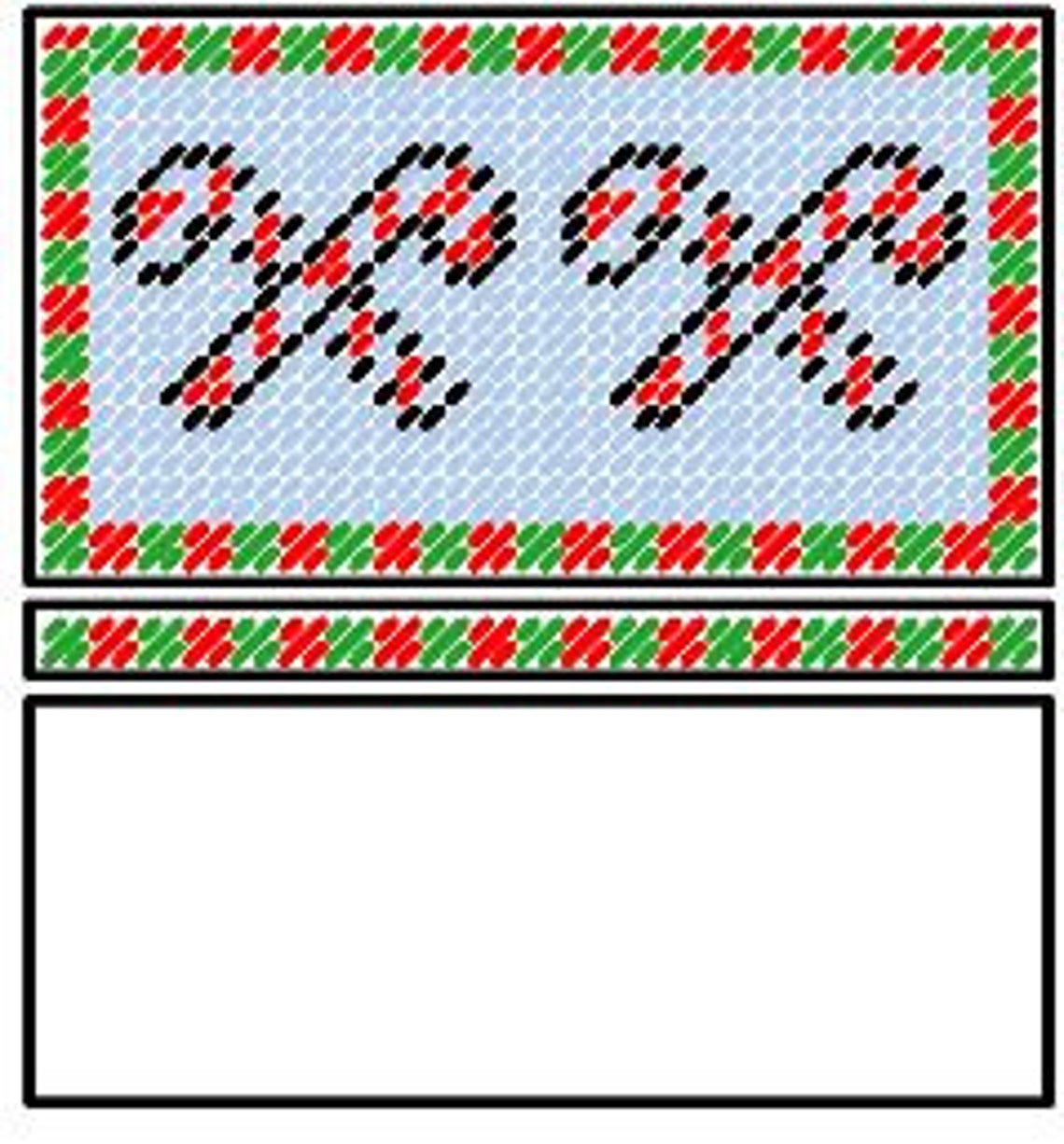 Candy Cane Plastic Canvas Checkbook Cover Pattern - Etsy