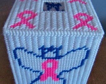 Padrão de lona de plástico com tampa de caixa de tecido de anjo de fita