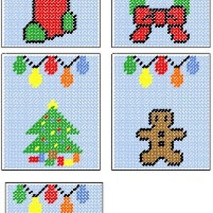Christmas Plastic Canvas Tissue Box Cover Pattern