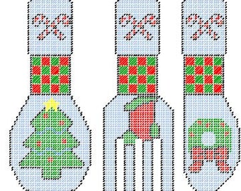 Kerst Set Plastic Canvas Patroon