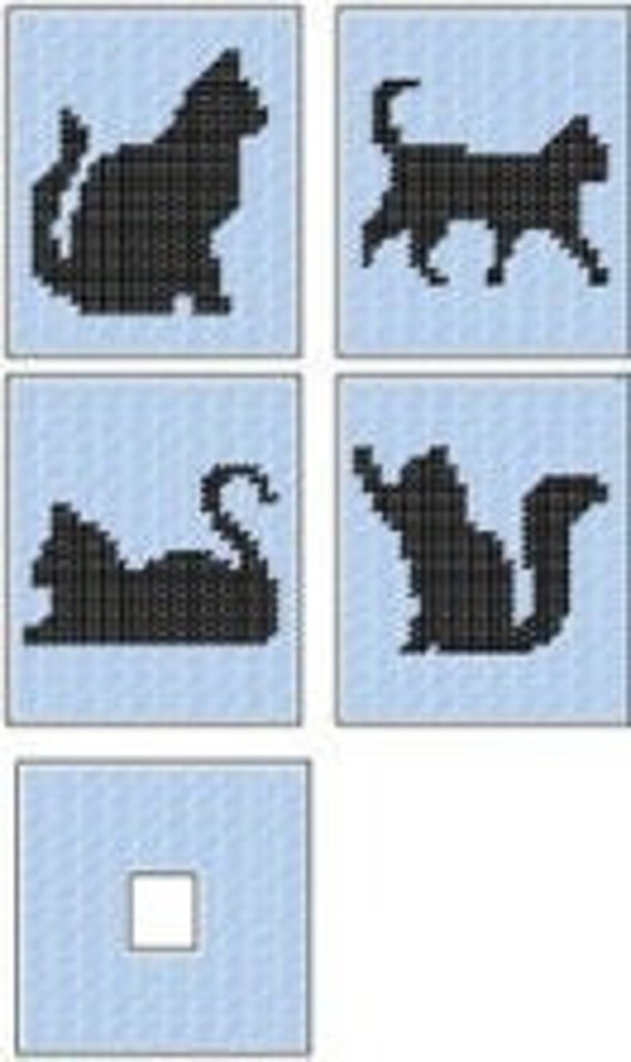 Black Cat Plastic Canvas Tissue Box Cover Pattern Etsy