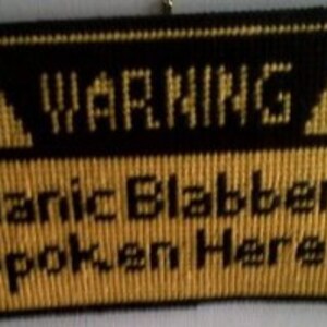 Manic Blabbers Plastic Canvas Pattern Sign