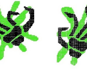 Padrão de mãos de lona plástica de esqueleto
