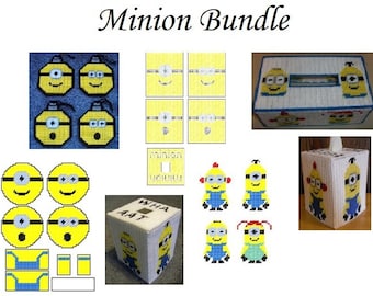 Patrones de paquetes de lienzos de plástico inspirados en Minion