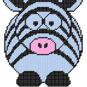 Cute Zebra Plastic Canvas Pattern