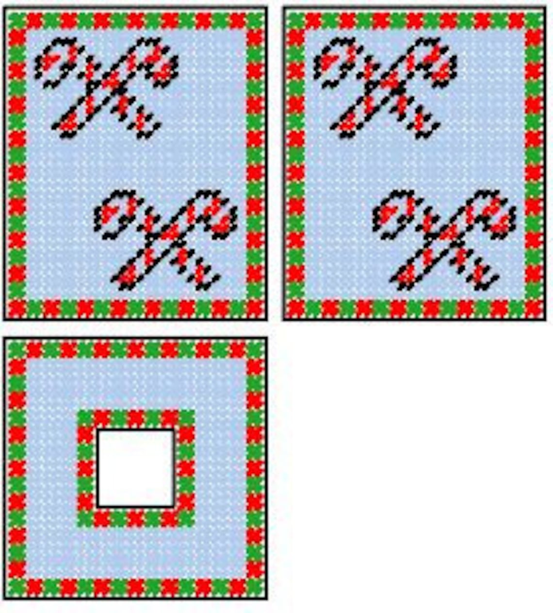 Candy Cane Plastic Canvas Tissue Box Cover Pattern Etsy