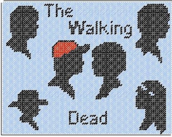 The Walking Dead Inspired Plastic Canvas Plaque Pattern