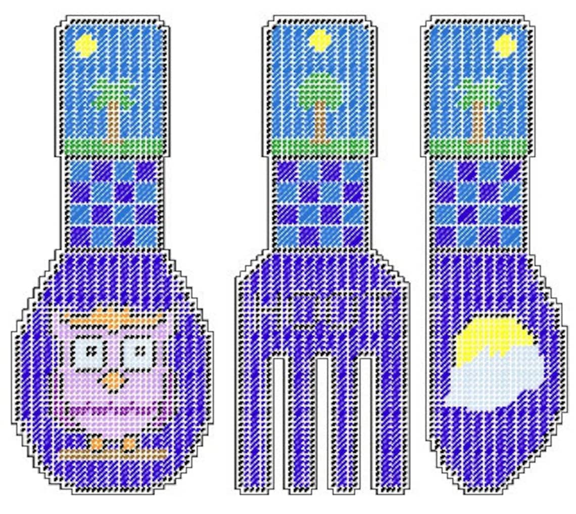 Owl Plastic Canvas Pattern Set Etsy