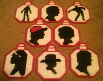 The Walking Dead Inspired Plastic Canvas Ornament Set Pattern