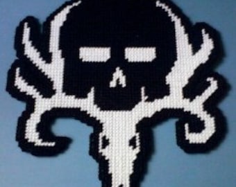 Deer and Skull Plastic Canvas Pattern