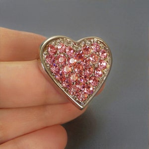 Fnirgexa Sweet Heart Brooch - Silver Crystal Rhinestone Decorative Pin For Sweaters, Hats, Bags - View #13