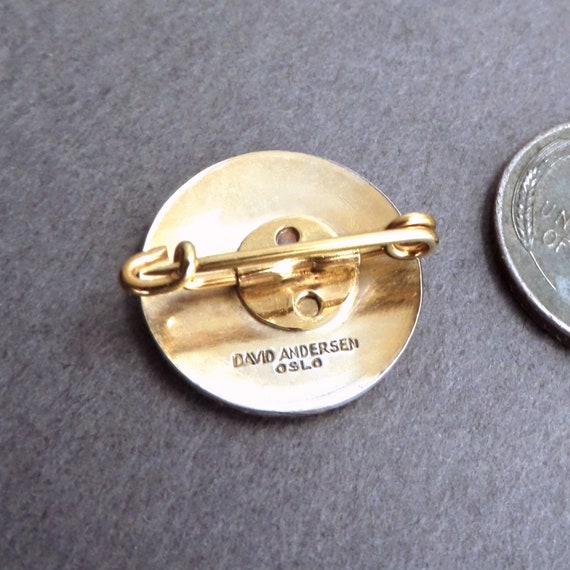 David ANDERSEN Guilloche Enamel Pin IFUW Internat… - image 2