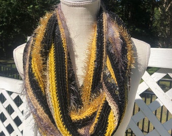 Black and Gold Handmade Boutique Cowl