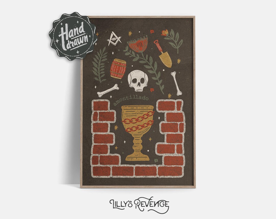 Edgar Allan Poe Gothic Booknook Print – Dark Academia Bookish Wall Art ...