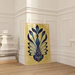 Art Nouveau Peacock Art Print Peacock Wall Art Nouveau Wall Art Peacock Home Decor Peacock Print Printable DIGITAL DOWNLOAD image 6
