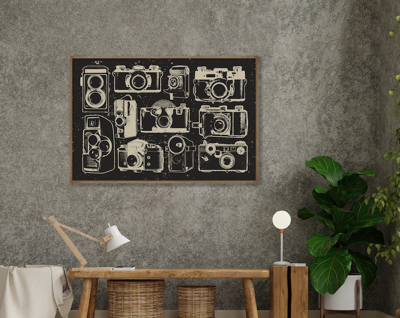 Retro Camera Wall Art Print Vintage Photography Wall Decor Etsy