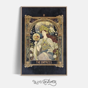 Druckbare Tarotkarte Karte Kaiserin Kunstdruck Tarot Wandkunst Mystische Wandkunst Tarot Wohnkultur Witchy druckbare Wandkunst DIGITAL DOWNLOAD