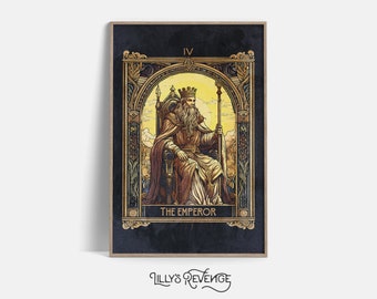 Printable Tarot Card The Emperor Art Print Tarot Wall Art Mystical Wall Art Tarot Home Decor Witchy Printable Wall Art DIGITAL DOWNLOAD