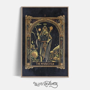 Wydrukowana Karta Tarota Magik Sztuka Wydruku Tarot Ścienna Sztuka Mistyczna Ścienna Sztuka Tarot Wystrój Domu Wiedźmia Wydrukowana Ścienna Sztuka CYFROWE POBIERANIE