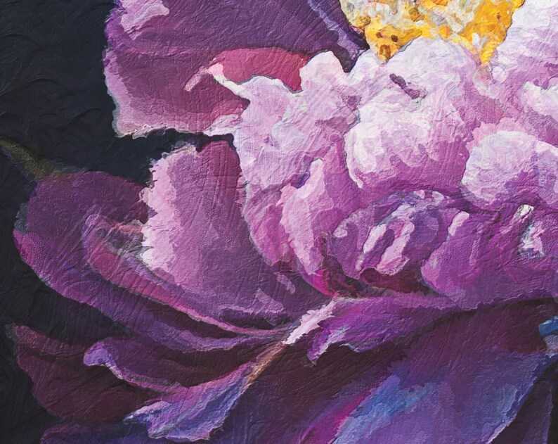 May include: Close-up of a purple flower with textured petals. The flower is in focus, while the background is blurred.