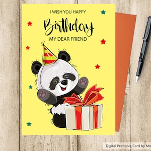 birthday card printable ,animal birthday card,Instant Download ,Digital Template ,birthday card, Digital Printable card,Happy Birthday