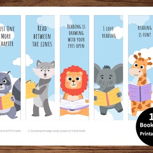 Printable Bookmarks Template, Animals Bookmarks, Printable Bookmarks ...