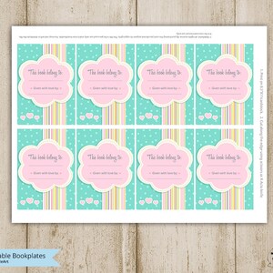 Printable Bookplates baby Shower Bookplates-book Plates-instant ...