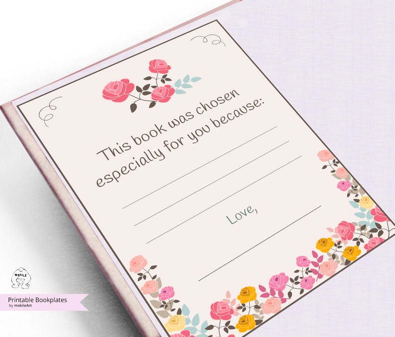 Bookplate Card ,printable Bookplates,book Plates,baby Shower Bookplate ...