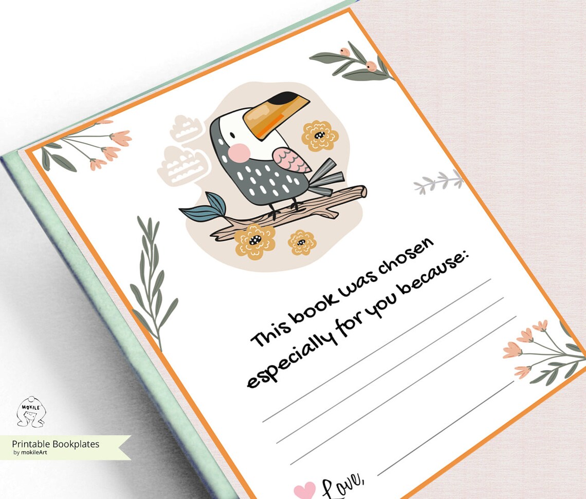 Printable Bookplate book Plates baby Shower Bookplate 3 | Etsy