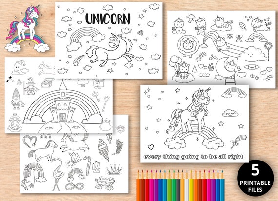 unicorn coloring pages educational gamesprintable coloring etsy