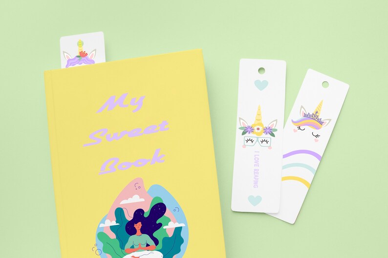 Printable Unicorn Bookmarks, Printable Gift, Printable Bookmarks ...