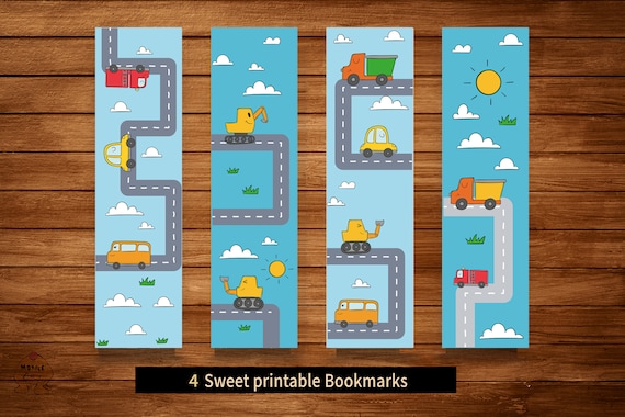 Printable Bookmarks Template printable bookmarks for kids | Etsy