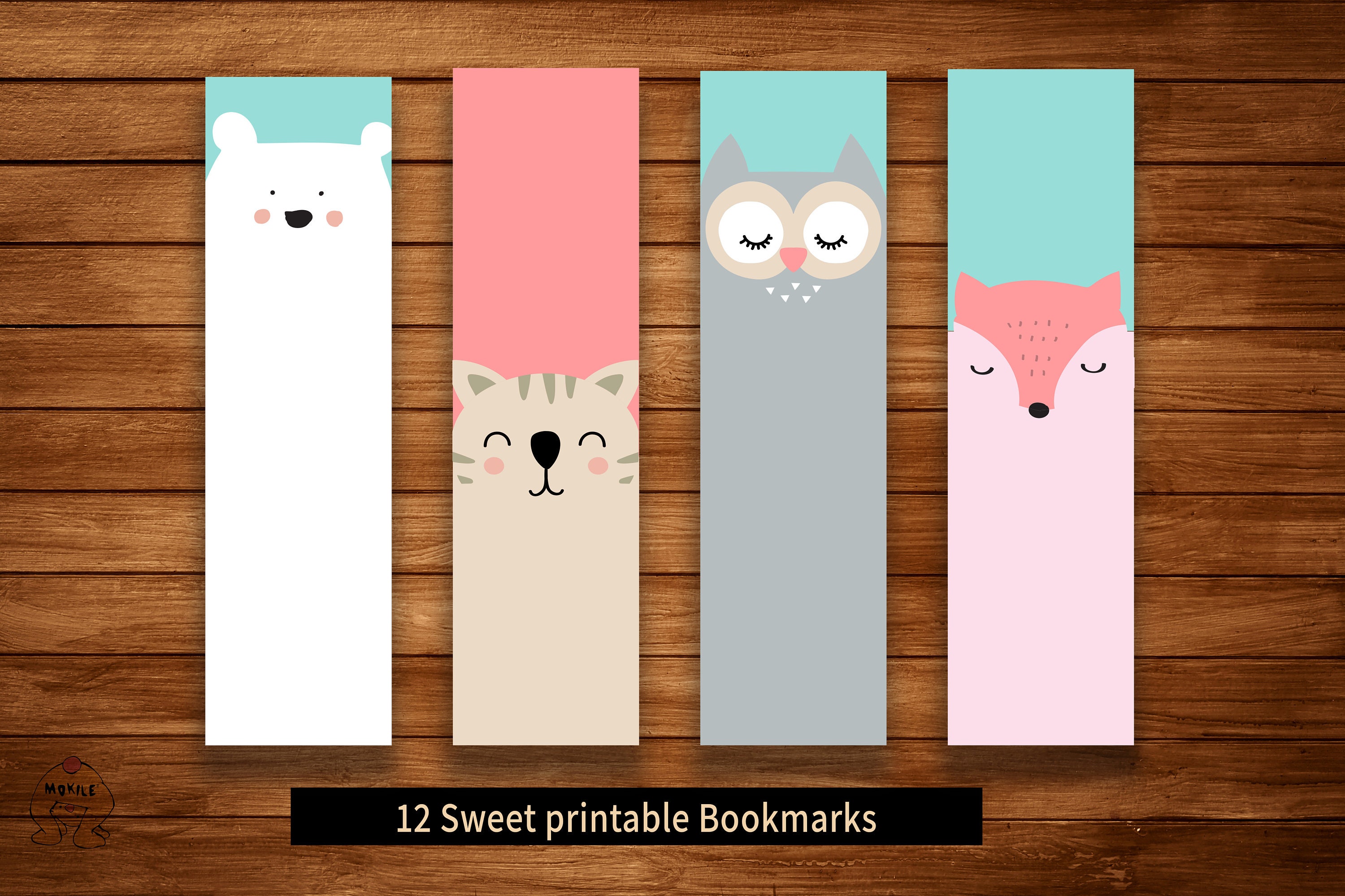 Printable Bookmarks Template Animals Bookmarks Printable