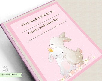 Printable Bookplates book Plates baby Shower Bookplate | Etsy