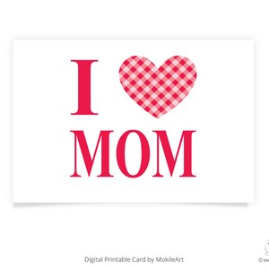 Dia das mães, aniversário para imprimir, cartão para a mãe, para a mãe, dia das mães, download instantâneo, cartão para o dia das mães para imprimir, coração vermelho, amor, presente de dia das mães