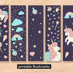 Printable Bookmarks Template, Charisms Gift, Unicorn Bookmarks ...