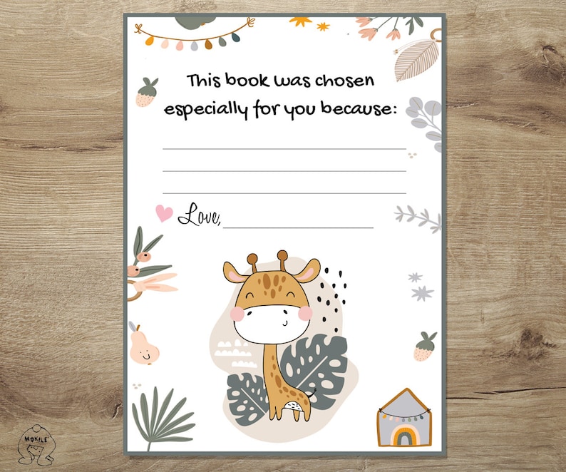 Bookplates for Baby Shower Animals Baby Shower Printable - Etsy