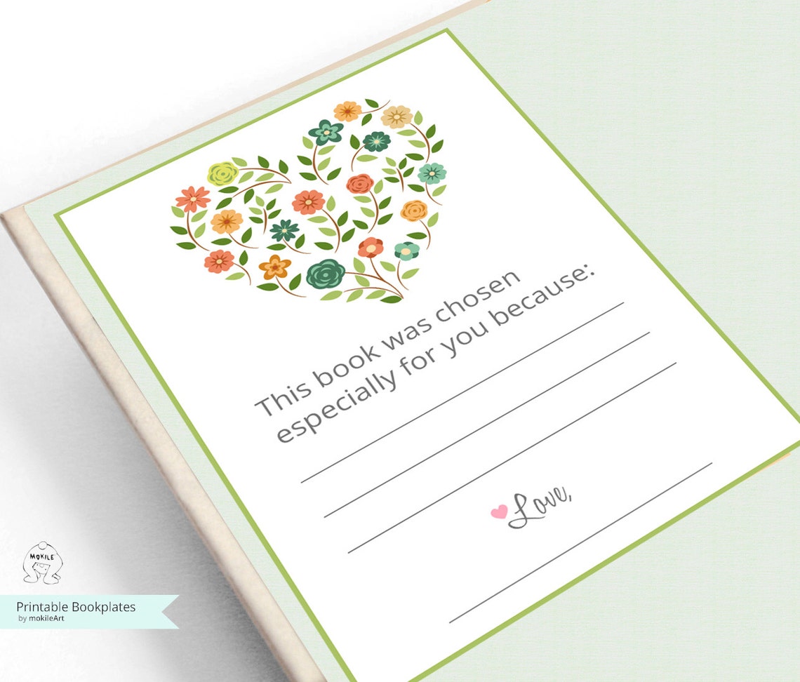Printable Bookplate baby Shower Bookplates-book | Etsy