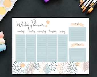 daily schedule, timetable,Weekly planner Printable,Weekly Organiser ,Weekly Printable,Daily Schedule, Home school Planner, kid Planner