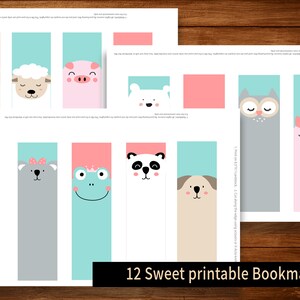 Printable Bookmarks Template, Animals Bookmarks, Printable Bookmarks ...