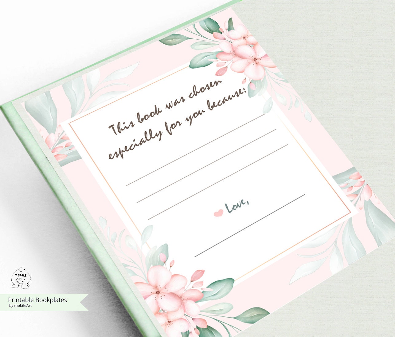 Printable Bookplates -baby Shower Bookplate-floral Printable-book ...
