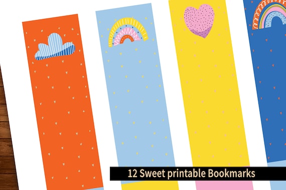 Printable Bookmarks Template Printables Bookmarks Printable | Etsy