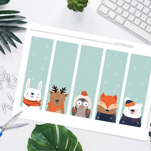 Winter Animals Bookmarks – Printable Woodland Creatures (PDF Download)
