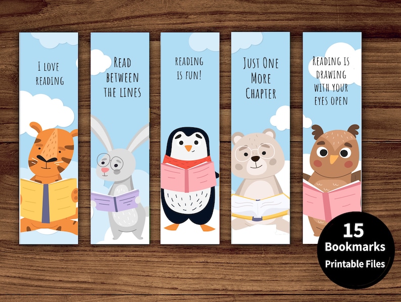 Printable Bookmarks Template, Animals Bookmarks, Printable Bookmarks ...