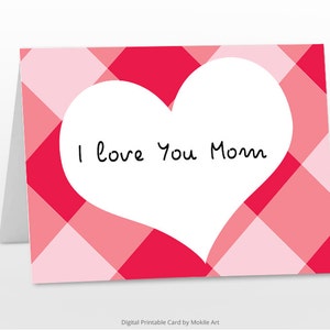 biglietto per la festa della mamma, PDF stampabili, biglietto per la mamma, biglietto di compleanno stampabile per la mamma, biglietto stampabile, biglietto per la festa della mamma stampabile, cuore rosso dell'amore