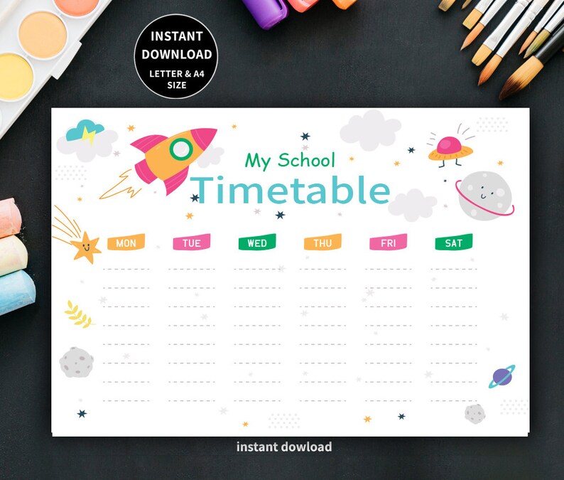 Homeschool Planner,kids daily schedule,printable Planner,Weekly Organizer,Weekly Printable,Daily Schedule,Homeschool Planner,kid Planner image 5