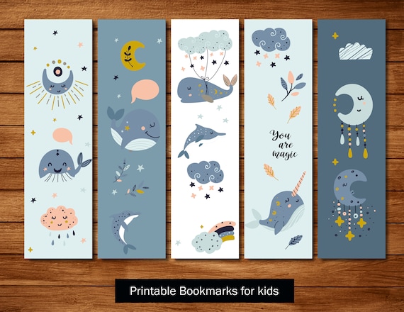 Printable Bookmarks Template Printable Bookmarks Set | Etsy