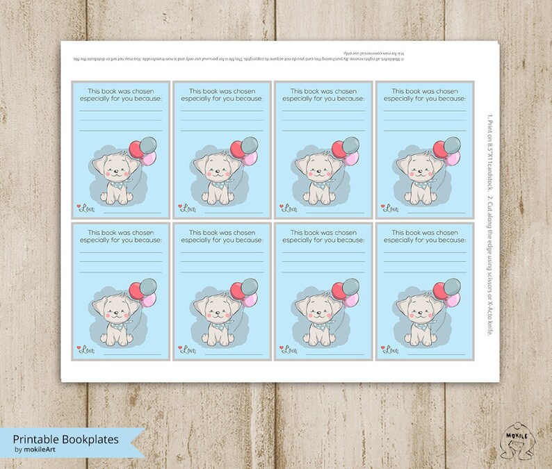 Printable Bookplates baby Shower Bookplates-book Plates-instant ...