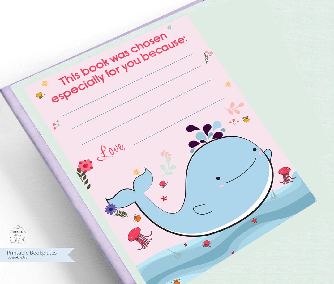 Printable Bookplates book Plates baby Shower Bookplate - Etsy Israel
